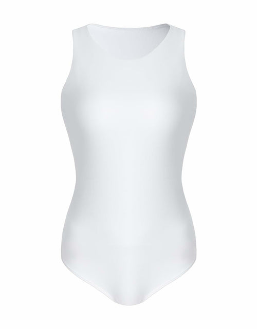 Load image into Gallery viewer, ALLBASE Women's Sleeveless Racerback Halter Bodysuit Black Size M

