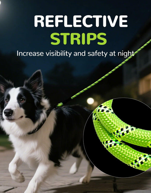 Load image into Gallery viewer, YALAVA Dog Leash 4FT Heavy Duty Reflective Nylon Rope 360° Swivel Hook Black
