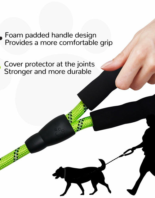 Load image into Gallery viewer, YALAVA Dog Leash 4FT Heavy Duty Reflective Nylon Rope 360° Swivel Hook Black
