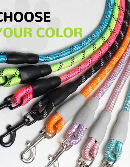 Load image into Gallery viewer, YALAVA Dog Leash 4FT Heavy Duty Reflective Nylon Rope 360° Swivel Hook Black

