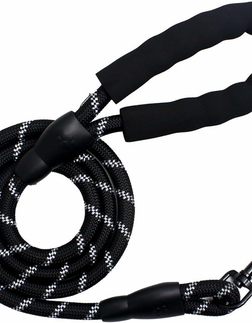 Load image into Gallery viewer, YALAVA Dog Leash 4FT Heavy Duty Reflective Nylon Rope 360° Swivel Hook Black
