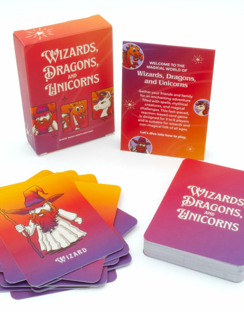 Load image into Gallery viewer, PIRATE WIZARDS Wizards Dragons Unicorns Card Game Fast Action 3-6 Players
