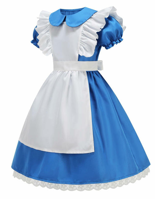 Load image into Gallery viewer, JUIULU Princess Dress Wonderland Costume Girls Blue Size 140
