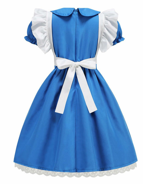 Load image into Gallery viewer, JUIULU Princess Dress Wonderland Costume Girls Blue Size 140
