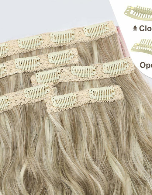 Load image into Gallery viewer, ALXNAN 16" Orange Red Thick Long Mermaid Wave Hair Clip Extensions
