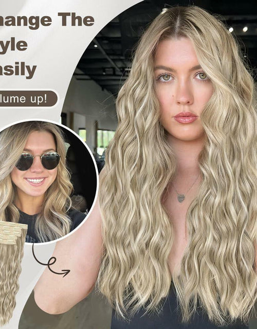Load image into Gallery viewer, ALXNAN 16" Orange Red Thick Long Mermaid Wave Hair Clip Extensions
