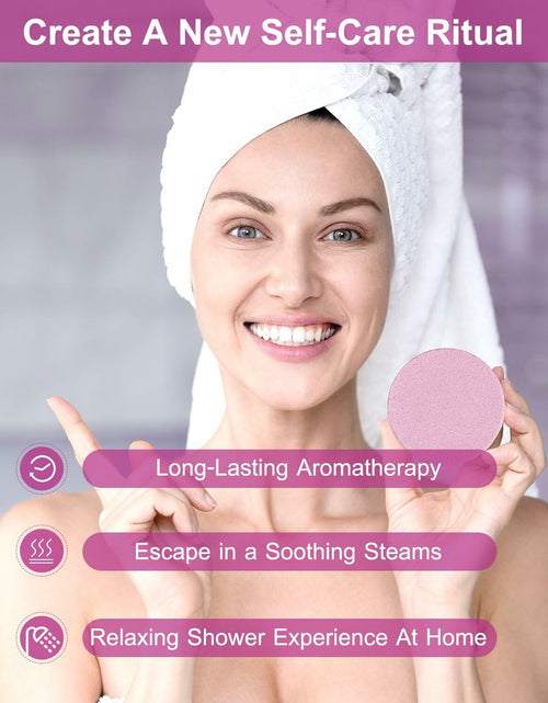 Load image into Gallery viewer, OYEKEEP Aromatherapy Shower Steamers Essential Oil Bombs 12pcs Purple Lemongrass
