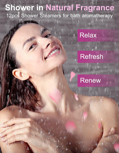 Load image into Gallery viewer, OYEKEEP Aromatherapy Shower Steamers Essential Oil Bombs 12pcs Purple Lemongrass
