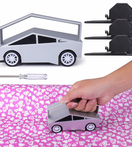 Vodolo Wrapping Paper Cutter with 6 Replaceable Blades Silver Gift Wrap Tool
