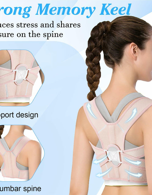 Load image into Gallery viewer, HLOES Adjustable Posture Corrector Upper Back Brace Breathable Support Size XS
