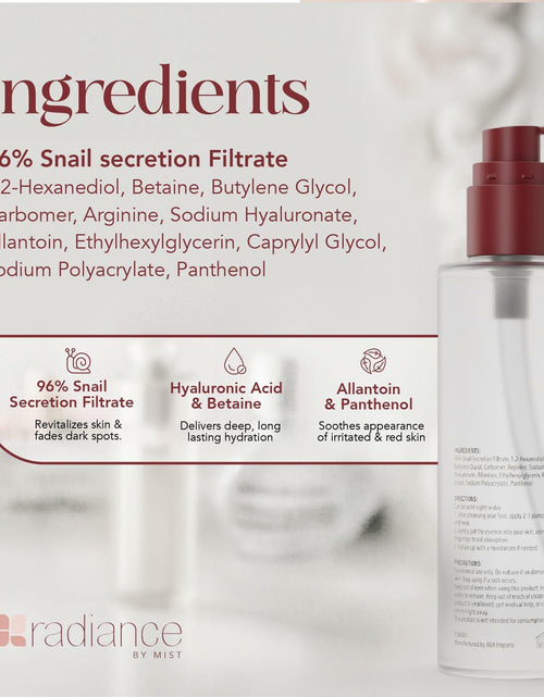 Load image into Gallery viewer, Radiance Snail Mucin Serum 96% Mucin Hyaluronic Acid 100ml Korean Skin Care LIKE
