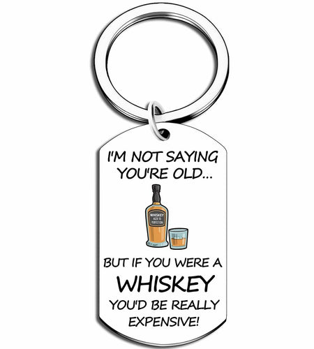 WXCATIM Funny 40 50 60th Birthday Whiskey Gifts for Men Silver Size S