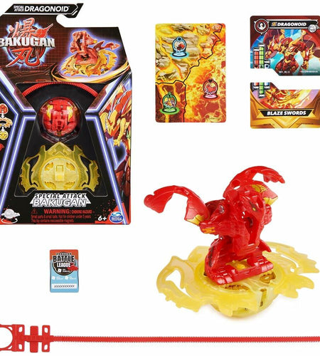 Bakugan Special Attack Dragonoid Spinning Collectible Action Figure & Cards