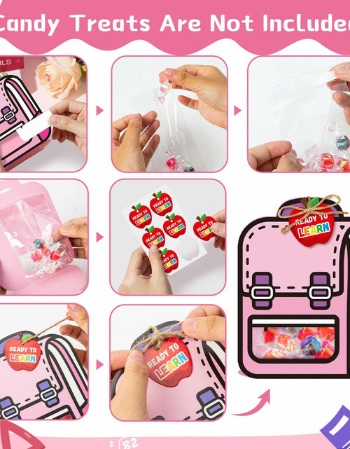 Load image into Gallery viewer, FoszaSzept 36Pcs 3D Cartoon Backpack Candy Goodie Bags Colorful Clear
