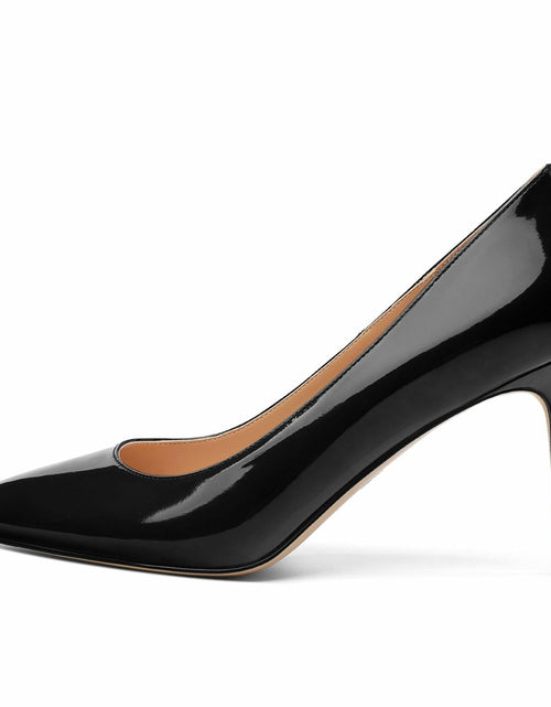 Load image into Gallery viewer, MisaeMila Women's Patent Pumps Stilettos 3Inch Heels Black Size 10
