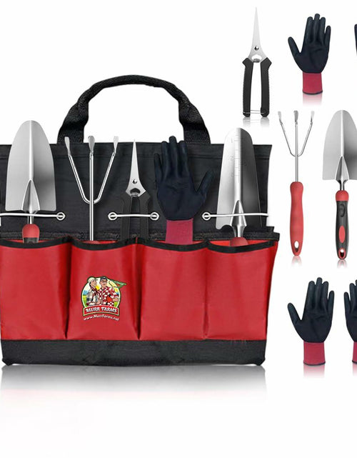 Load image into Gallery viewer, MURR FARMS 7pc Stainless Steel Tool Set Heavy Duty Non-Slip Grip Black Red
