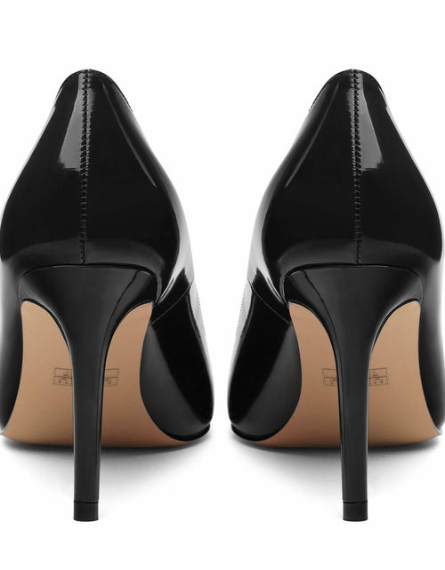 Load image into Gallery viewer, MisaeMila Women's Patent Pumps Stilettos 3Inch Heels Black Size 10

