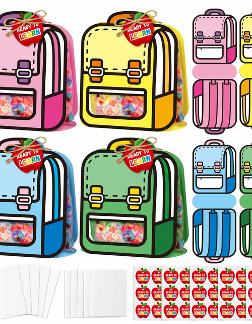 Load image into Gallery viewer, FoszaSzept 36Pcs 3D Cartoon Backpack Candy Goodie Bags Colorful Clear
