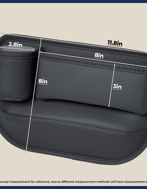 Load image into Gallery viewer, INTMOOD 2 Pack Car Seat Gap Organizer Leather Cup Holder Storage Box Black
