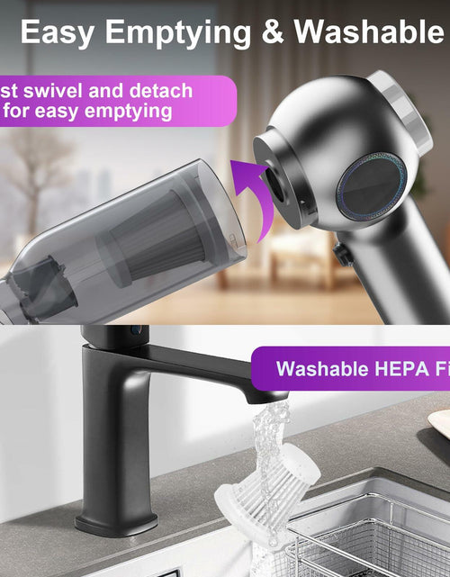 Load image into Gallery viewer, Mozeyerh Handheld Vacuum Cleaner Portable Cordless 20000Pa 4-in-1 Silver

