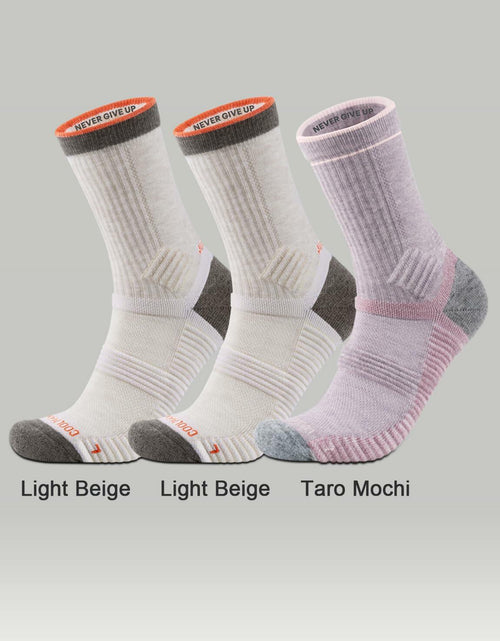 Load image into Gallery viewer, Juclise Womens Merino Wool Hiking Socks Lightweight Cushioned CrewToe Reinforced
