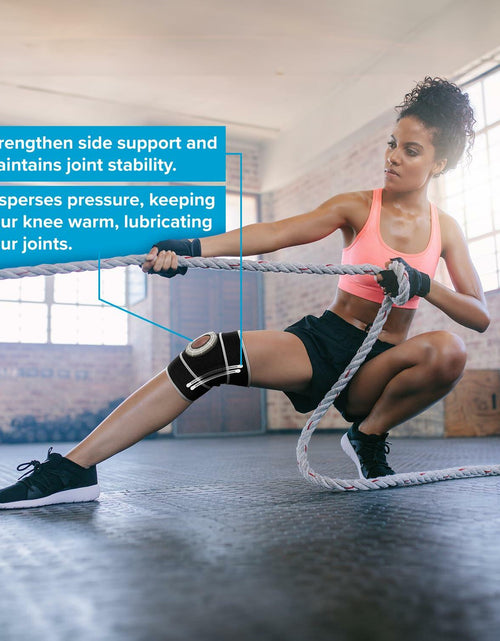 Load image into Gallery viewer, POWERLIX Adjustable Compression Knee Brace with Stabilizers Patella Support L
