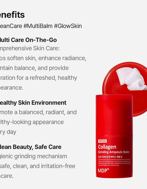 Load image into Gallery viewer, MDP+ Red Lacto Collagen Grinding Face Ampoule Balm Stick 14g Vegan Wrinkle Care
