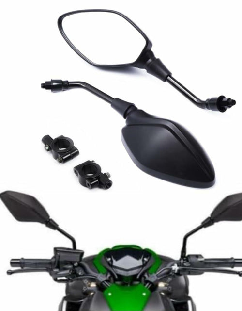 Load image into Gallery viewer, Generic Universal Motorcycle Rear View Side Mirrors 10MM 8MM Black Screw Mount
