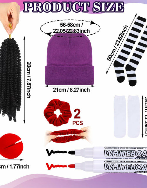 Load image into Gallery viewer, Yearntown 9 Pcs Halloween Women Clown Costume Accessories Multicolor One Size
