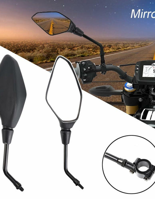 Load image into Gallery viewer, Generic Universal Motorcycle Rear View Side Mirrors 10MM 8MM Black Screw Mount
