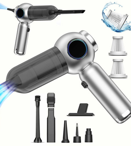 Mozeyerh Handheld Vacuum Cleaner Portable Cordless 20000Pa 4-in-1 Silver
