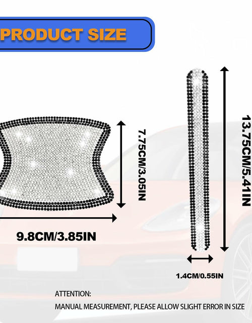 Load image into Gallery viewer, KEVWR 10pcs Bling Rhinestone Car Door Handle Stickers Protective Film Colorful
