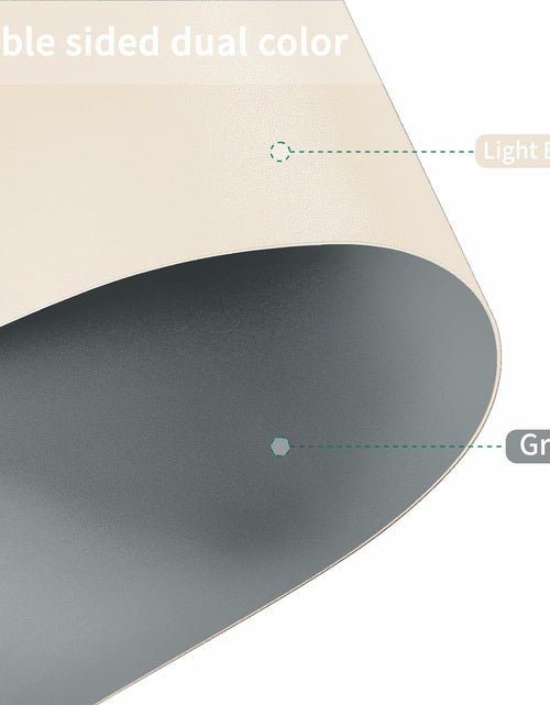 Load image into Gallery viewer, Zinkooat Leather Desk Mat 12x42 Inch 1.8mm Thick Off White Light Gray
