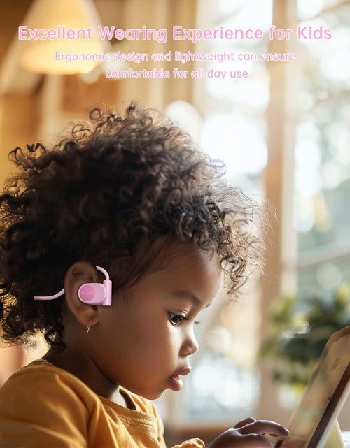 Load image into Gallery viewer, Mehomeli Kid Air Conduction Open Ear Headphones Wired 3.5mm Jack Pink
