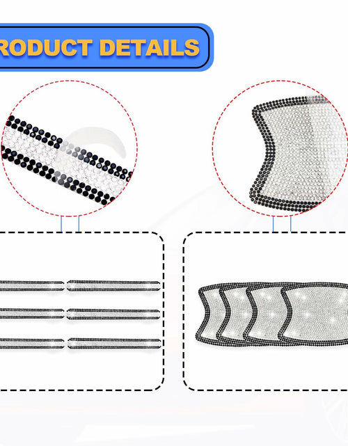 Load image into Gallery viewer, KEVWR 10pcs Bling Rhinestone Car Door Handle Stickers Protective Film Colorful
