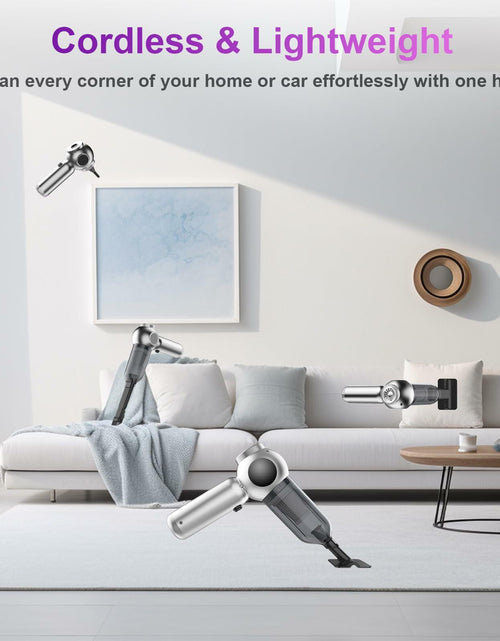 Load image into Gallery viewer, Mozeyerh Handheld Vacuum Cleaner Portable Cordless 20000Pa 4-in-1 Silver
