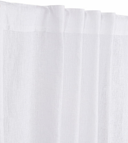 Limecasa Linen White Farmhouse Curtain 50x84 Tab Top Room Darkening 1 Panel