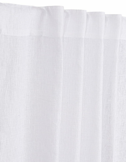 Load image into Gallery viewer, Limecasa Linen White Farmhouse Curtain 50x84 Tab Top Room Darkening 1 Panel

