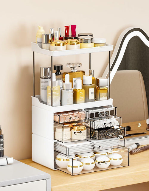 Load image into Gallery viewer, Yieach Acrylic Makeup Organizer Large Skincare Countertop Black
