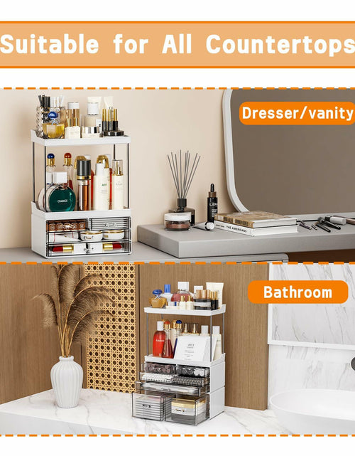 Load image into Gallery viewer, Yieach Acrylic Makeup Organizer Large Skincare Countertop Black
