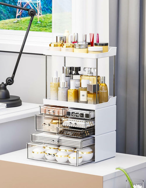 Load image into Gallery viewer, Yieach Acrylic Makeup Organizer Large Skincare Countertop Black
