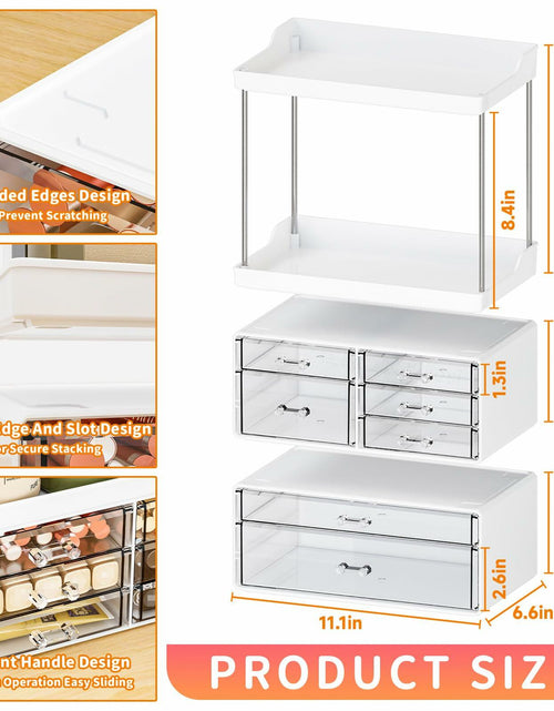 Load image into Gallery viewer, Yieach Acrylic Makeup Organizer Large Skincare Countertop Black
