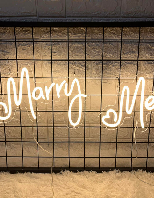 Load image into Gallery viewer, Dadarolly Marry Me Neon Sign Warm White LED Lights 11.3x15.7 &amp; 10x9.2 inches
