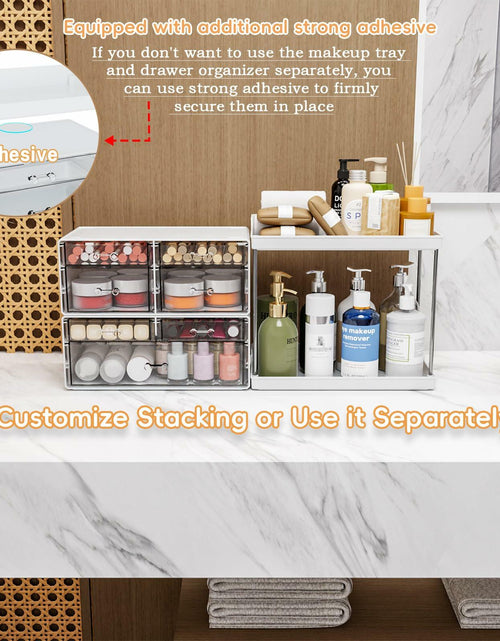 Load image into Gallery viewer, Yieach Acrylic Makeup Organizer Large Skincare Countertop Black
