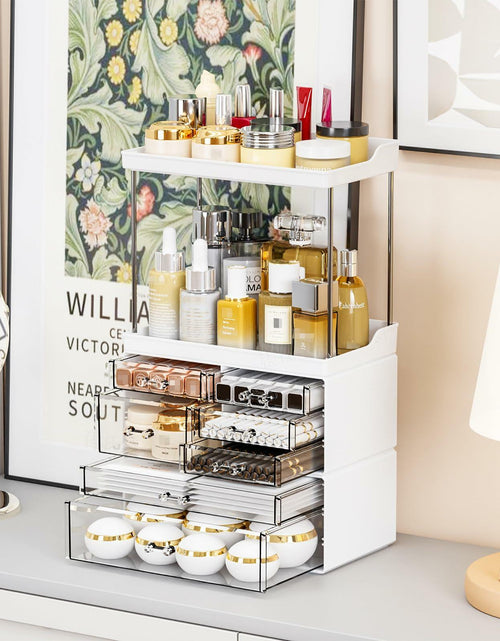 Load image into Gallery viewer, Yieach Acrylic Makeup Organizer Large Skincare Countertop Black

