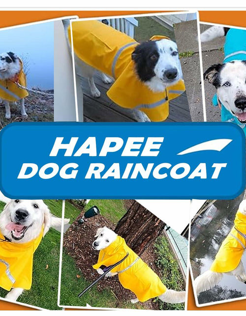 Load image into Gallery viewer, HAPEE Dog Raincoat Reflective Strip Hoodie Poncho Yellow River Size 20"
