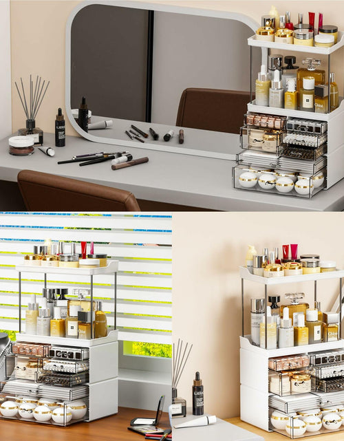 Load image into Gallery viewer, Yieach Acrylic Makeup Organizer Large Skincare Countertop Black

