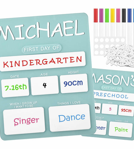 Chunful Personalized First Last Day School Board Acrylic Chalkboard 11x9 Inch