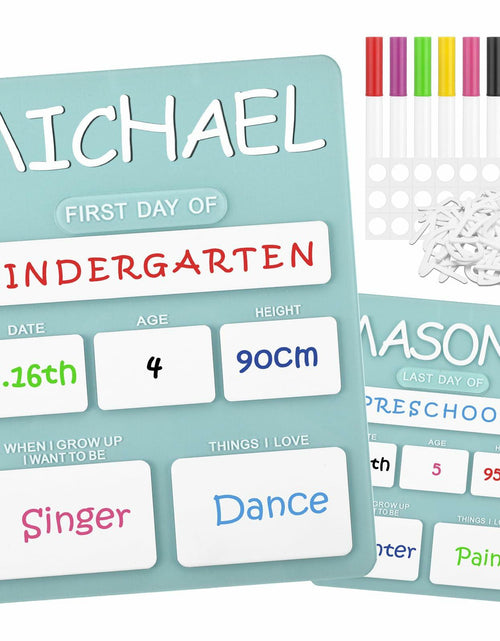 Load image into Gallery viewer, Chunful Personalized First Last Day School Board Acrylic Chalkboard 11x9 Inch
