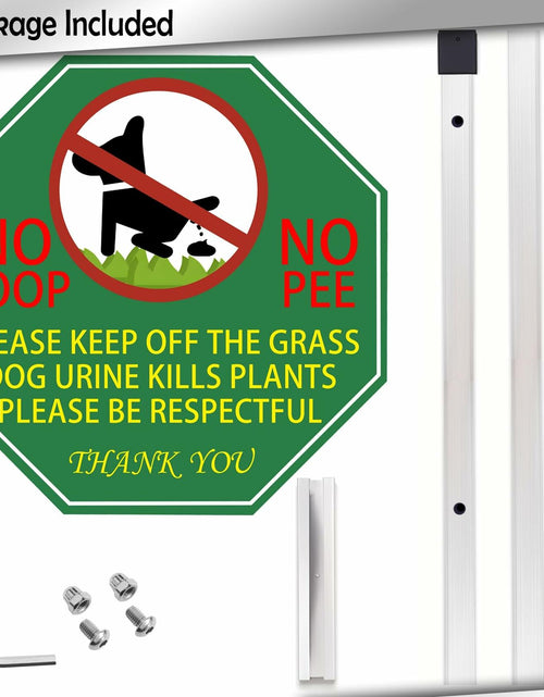 Load image into Gallery viewer, AOOCY All Remind Metal Dog Poop Sign with Stake 10x28in Yard Decor
